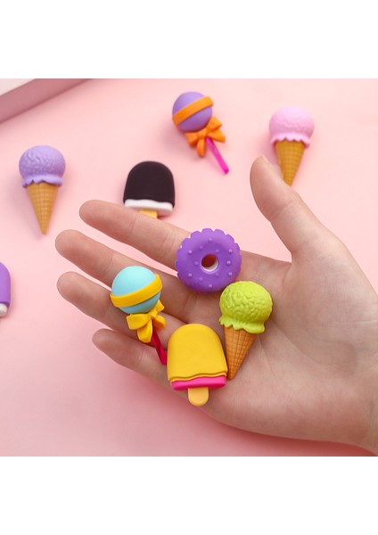 Donut 4 Adet/kutu Karikatür Mini Silgi Çocuklar Kalem Silgi Oyuncaklar Yenilik Silgiler Iyilik Sınıf Ödülleri Oyunları Ödüller Okul Malzemeleri (Yurt Dışından)