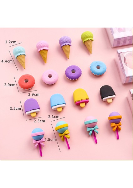 Donut 4 Adet/kutu Karikatür Mini Silgi Çocuklar Kalem Silgi Oyuncaklar Yenilik Silgiler Iyilik Sınıf Ödülleri Oyunları Ödüller Okul Malzemeleri (Yurt Dışından)