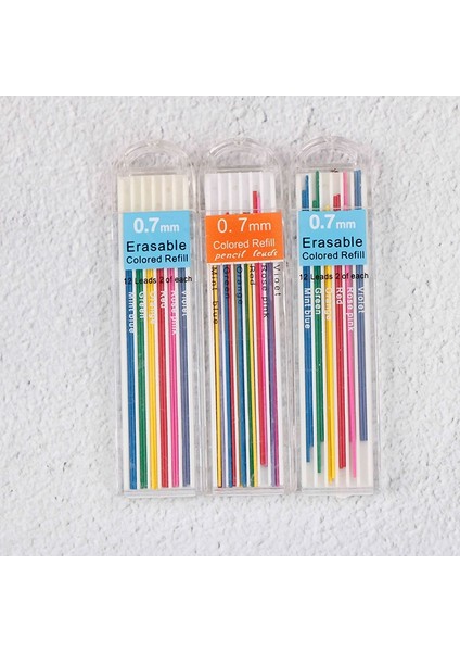 0.7mm 1 Kutu 1 Kutu-3 Kutu 0.7mm/0.5mm Renkli Mekanik Kurşun Kalem Dolum Kurşun Silinebilir Öğrenci Kırtasiye Malzemeleri Sanat Kroki Çizim Malzemeleri (Yurt Dışından) fiyatları