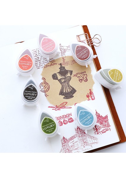 L Sevimli Su Damlacık Baskılı Çamur El Kitabı Aracı Kauçuk Bölüm Öğrenci Trompet Renkli Yaratıcı Kauçuk Bölüm Baskı Mürekkebi Pedleri (Yurt Dışından) fırsatları