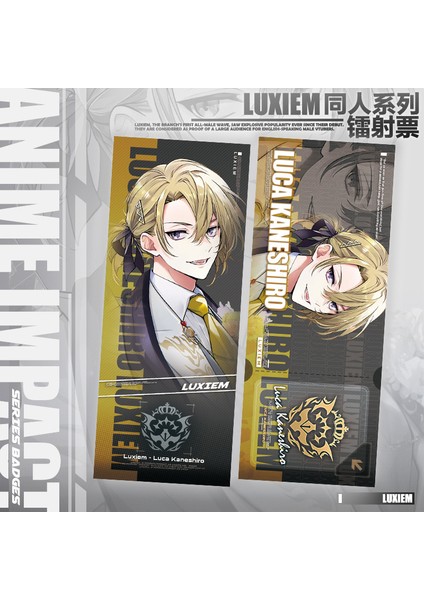 Ike Anime Luxiem Cosplay Koleksiyonu Çift Taraflı Lazer Bilet Anime Süsler Sevimli Kırtasiye Hediye Mysta Ike Vox Luca Shu (Yurt Dışından) fırsatları