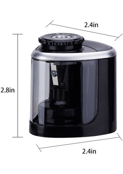 Siyah Taşınabilir Kalemtıraş Elektrikli Manuel 2 In 1 Otomatik Kalemtıraş Çocuklar Yetişkinler Otomatik Kalemtıraş Kırtasiye (Yurt Dışından)