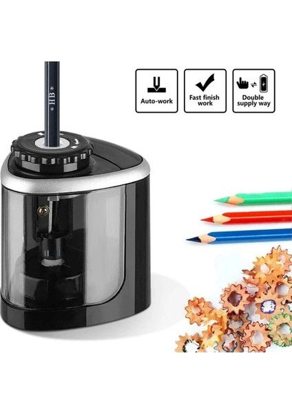 Siyah Taşınabilir Kalemtıraş Elektrikli Manuel 2 In 1 Otomatik Kalemtıraş Çocuklar Yetişkinler Otomatik Kalemtıraş Kırtasiye (Yurt Dışından) fiyatları