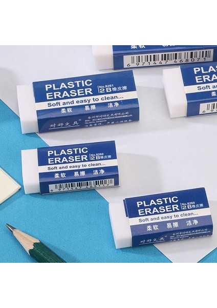 10 Adet 10 Adet 2b Beyaz Pvc Silgi Temiz ve Karışıklık Ücretsiz Öğrenci Sınavı Ofis Kroki Yumuşak Silgi (Yurt Dışından)
