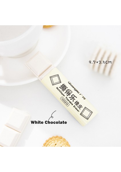 Beyaz Choc Çikolatalı Kurabiye Silgi Kauçuk Kalemler Için Yaratıcı Kırtasiye Ofis Okul Öğrenci Malzemeleri F6642 (Yurt Dışından)