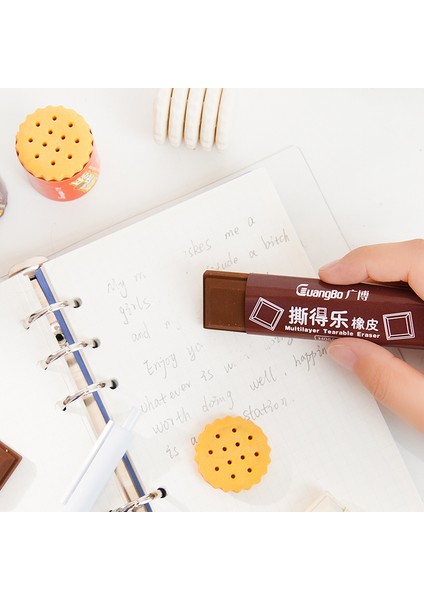 Beyaz Choc Çikolatalı Kurabiye Silgi Kauçuk Kalemler Için Yaratıcı Kırtasiye Ofis Okul Öğrenci Malzemeleri F6642 (Yurt Dışından) fırsatları