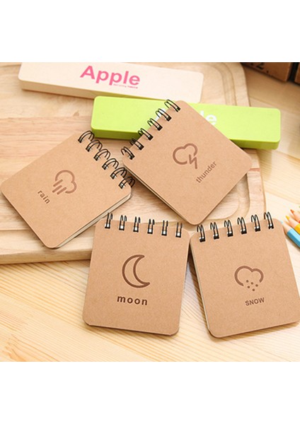 Elektrik Retro Rüzgar Ay Kar ve Yağmur Hava Durumu Sevimli Küçük Kitap Bobin Not Defteri Öğrenci Taşınabilir Dizüstü Bilgisayar (Yurt Dışından) fiyatları