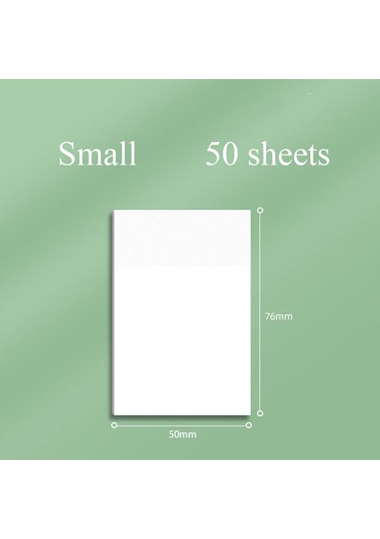 50X76MM 50 Sayfa Basit Şeffaf Beyaz Aydınger Kağıdı Yapışkan Notlar Karalama Defteri Dergisi Günlüğü Not Defterleri Dekor Öğrenci Bloknot Kırtasiye (Yurt Dışından)