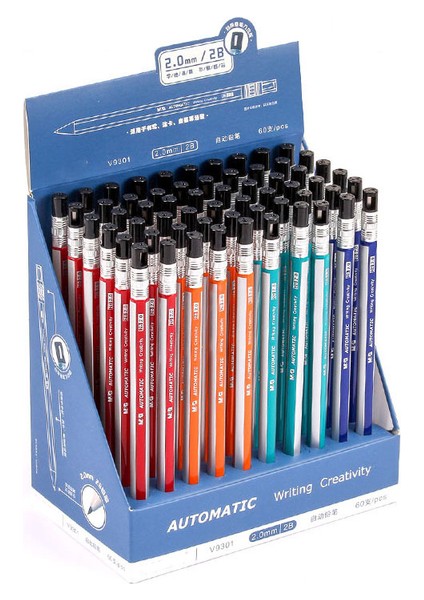 2 Adet Rastgele 2 Adet 2b Mekanik Kurşun Kalemler ile Kalemtraşlar 2.0mm Değiştirilebilir Otomatik Kalemler Basın Kalemler Çocuklar Okul Ofis Kırtasiye (Yurt Dışından)