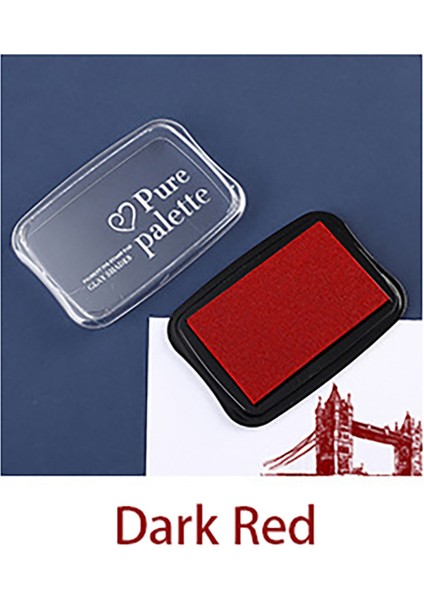 Darkred Retro Renkli Inkpad Parmak Boyama Scrapbooking Dıy Dekorasyon Renkli Inkpad Lastik Damga Mürekkep Pedi (Yurt Dışından)