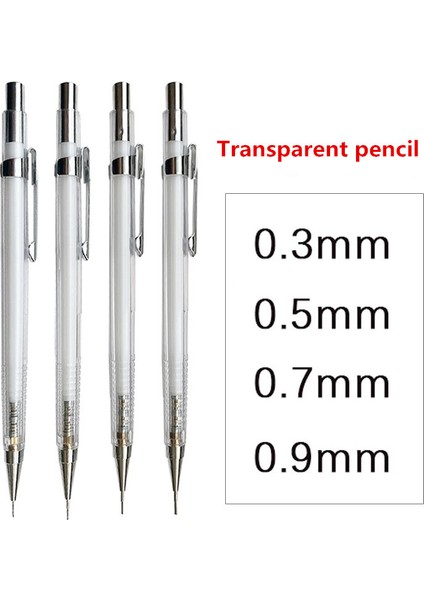0.7mm Basit Şeffaf Mekanik Kurşun Kalem 0.3/ 0.5/ 0.7/ 0.9mm Otomatik Kurşun Kalem Kurşun Dolum Sanat Boyama Yazma Malzemeleri Kırtasiye (Yurt Dışından) modelleri