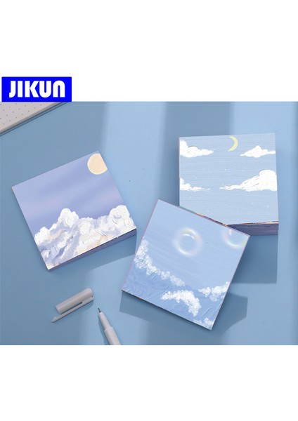 Renk 9 Jıkun 90 Yaprak Bloknot Yapışkan Notlar Yağlıboya Güzel Manzara Var Kırtasiye Seti 70X70MM (Yurt Dışından) modelleri