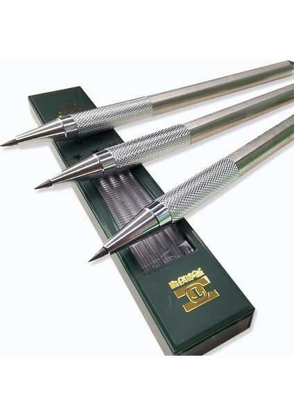 1 Adet Kalem 0.9mm 2.0mm Metal Mekanik Kurşun Kalem Gümüş Otomatik Kurşun Kalem 2b Hb Kurşun Ofis Okul Yazma Çizim Araçları Kawaii Kırtasiye (Yurt Dışından)