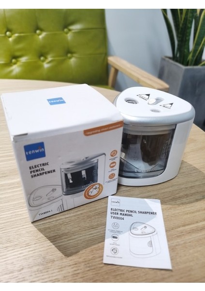 Gümüş Çift Delikli Elektrikli Kalemtıraş Kalın ve Ince Iki Delikli Kalemtıraş Öğrenciler Yarı Otomatik Emniyetli Kalemtıraş (Yurt Dışından)