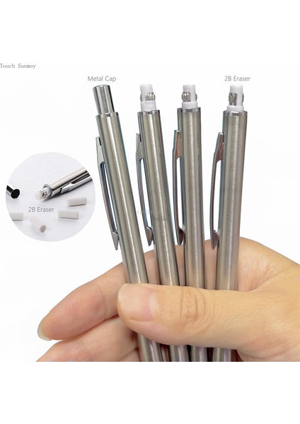 0.5mm Set 0.3 0.5 0.7 0.9mm Hb Mekanik Kalem Seti Tam Metal Sanat Çizim Kroki Yazma Otomatik Kalem Siyah Talepleri Yedekler (Yurt Dışından) fırsatları