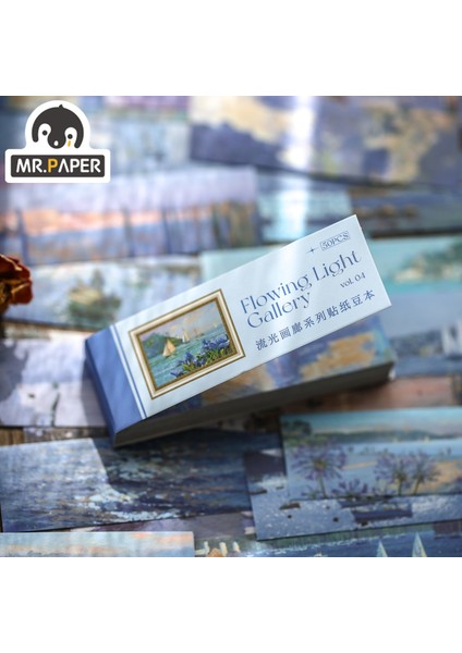 S14024 Mr.paper 4 Tasarım Flama Galeri Serisi Fasulye Kitap Yaratıcı Etiket Dıy Dekoratif Kolaj Malzemesi Çıkartma Kitabı (Yurt Dışından) modelleri