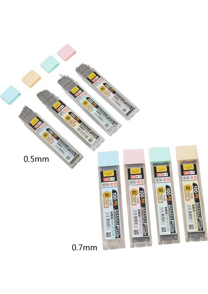 0.5mm 100 Adet/kutu 0.5mm 0.7mm Grafit Kurşun 2b Mekanik Kurşun Kalem Dolum Plastik Otomatik Kurşun Kalem Kurşun (Yurt Dışından)