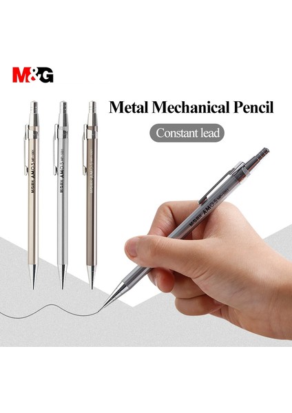 Yeşil Mg Metal Doku Mekanik Kurşun Kalem 0.5mm 0.7mm Profesyonel Boyama ve Yazma Için Kurşun Dolum Ofis Okul Malzemeleri Dayanıklı (Yurt Dışından)