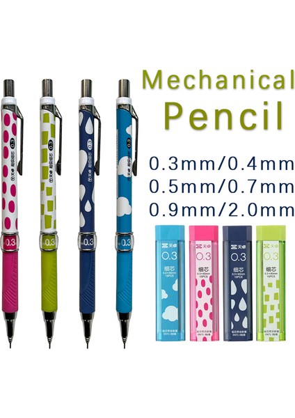 2 Adet 0.3mm Kalem 2 Adet Mekanik Kurşun Kalem Seti 0.3/0.4/0.5/0.7/0.9/2.0mm Otomatik Kalemler Okul Yazma Çizim Kawaii Sabit (Yurt Dışından) fiyatları