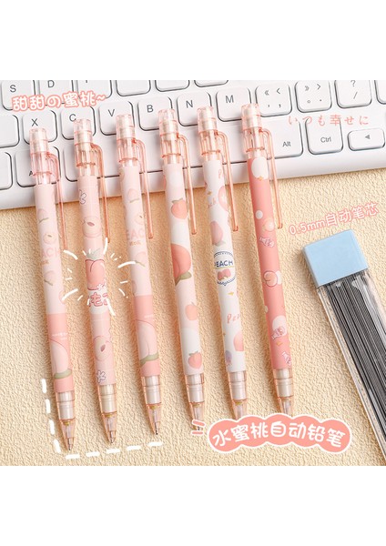 B-4pcs-0.7mm 2/4pcs 0.5mm/0.7mm Mekanik Kurşunkalemler Okul Malzemeleri Kalem Çubukları Mekanik 7 mm Tutucu 5 Kawaii Kırtasiye Yenilik Çizim Çantası (Yurt Dışından)