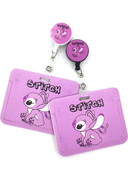 25 Lilo Stitch Karikatür Geri Çekilebilir Makaralı Isimlik Kordon Hemşire Kımlık Iş Kredi Kartı Çalışma Kartı Rozeti Tutucu Ofis Öğrenci Klip Kartı (Yurt Dışından)