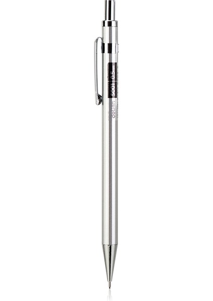 1 Adet Gümüş 0.7 mm Delı Yüksek Kaliteli Tam Metal Mekanik Kurşun Kalem 0.5/0.7 Lapices Profesyonel Boyama ve Yazma Okul Malzemeleri (Yurt Dışından)
