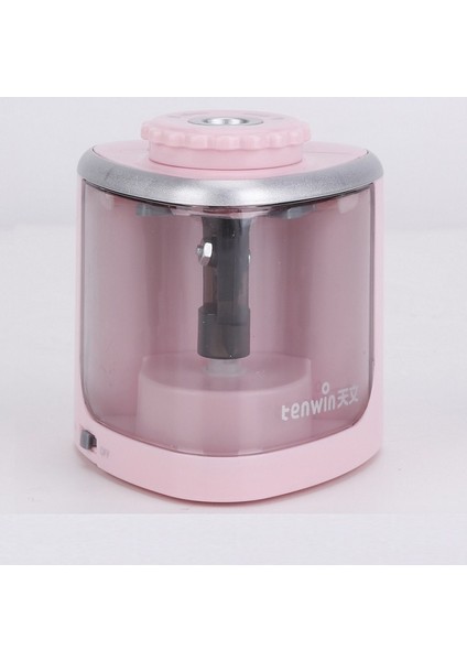 Pembe Sevimli Okul Malzemeleri Otomatik Bileme Elektrikli Kalemtıraş 6-12MM Kalemler ve Renkli Kalemler Için Iki Çift Delik Anahtarı (Yurt Dışından)