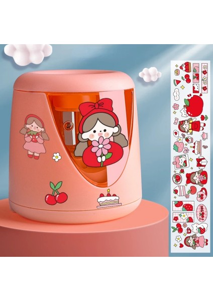 Pembe Otomatik Elektrikli Kalemtıraş Çok Fonksiyonlu Ağır Mekanik Okul Ilköğretim Öğrencileri Çocuk Kırtasiye Hediye (Yurt Dışından) indirimleri