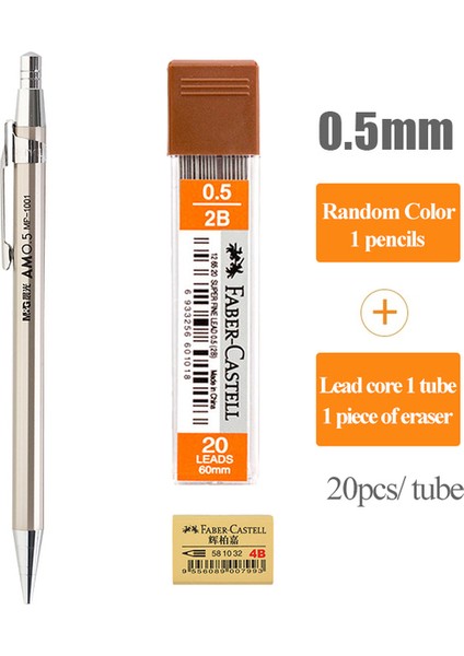 0.5mm-1pen-2b-Lead-E Mg 1001 0.5mm/0.7mm Metal Mekanik Kurşunkalemler Öğrenciler Kroki Çizim Otomatik Kalemler Yazma Grafit Kurşun Kalemleri Değiştirin (Yurt Dışından)