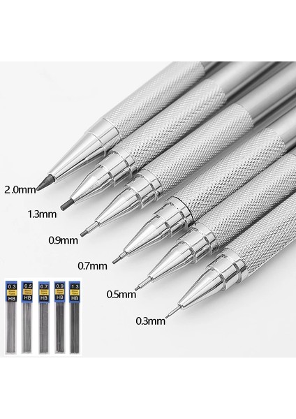 1 Adet 0.7mm Kalem Metal Mekanik Kurşun Kalem 0.3/0.5/0.7/0.9/1.3/2.0mm Çizim Otomatik Hb Kalem Seti Talepleri ile Ofis Okul Yazma Sanat Malzemeleri (Yurt Dışından)