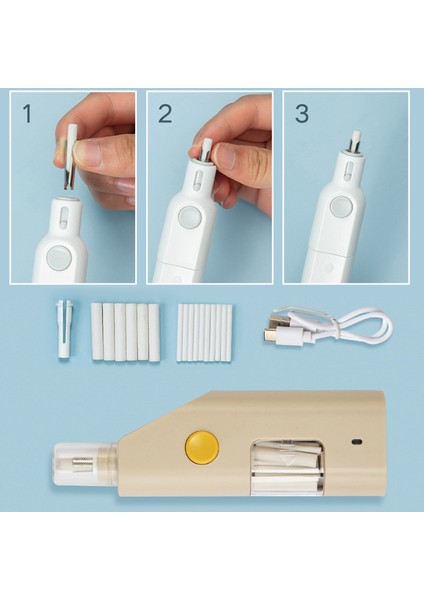 Bej 16 Yedek Ekleyin Üstün Elektrikli Silgi/kauçuk Yüksek Işık Eskiz Silgisi Otomatik Silgi USB Şarjlı Silgi Dolum Çizim Manga Tasarımı Sanat Malzemeleri (Yurt Dışından) fırsatları