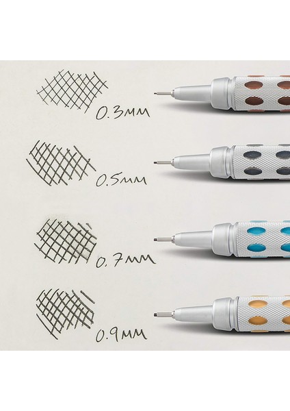 0.9mm Japonya Pentel Mekanik Kurşun Kalem Düşük Ağırlık Merkezi 1000 Tüm Metal Kalem Taşlama Kalem Kavrama 0.3/0.5/0.7/0.9 Öğrenci Kroki Çizim (Yurt Dışından) modelleri