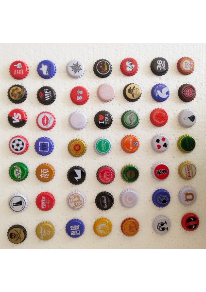 100 Adet/takım Dıy Dekorasyon Bira Şişe Kapakları Metal Teneke Zanaat Kokteyl Kapakları Içecek Kapakları Sanat Kapakları Desen Bira Kapakları Koleksiyonu (Yurt Dışından) indirimleri