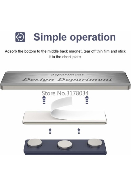 50 Takım 10 Adet Rozet Mıknatıslar Manyetik Yaka Kartı Sahipleri Isim Etiketi Mıknatıs Arkaları 3 Mıknatıs ile 44X13MM/1.76X0.5 Inç (Yurt Dışından) modelleri