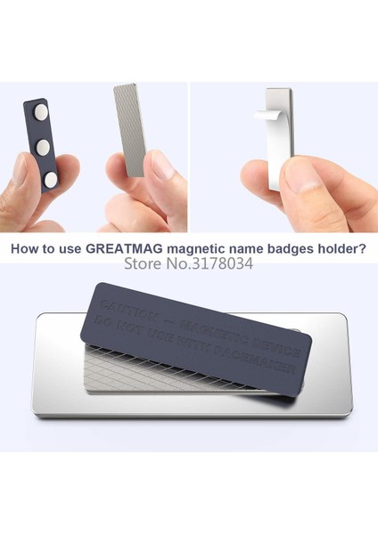 50 Takım 10 Adet Rozet Mıknatıslar Manyetik Yaka Kartı Sahipleri Isim Etiketi Mıknatıs Arkaları 3 Mıknatıs ile 44X13MM/1.76X0.5 Inç (Yurt Dışından) fırsatları
