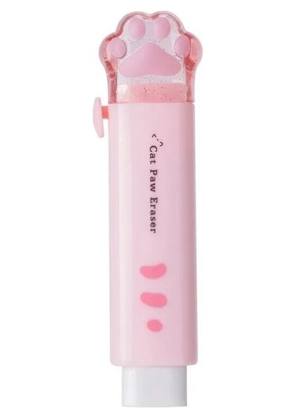Pembe Bir Kawaii Itme-Çekme Tasarım Kedi Paw Taşınabilir Kauçuk Silgi Sevimli Silgi Çocuklar Için Okul Ofis Malzemeleri Hediye Kırtasiye Ödülleri (Yurt Dışından)