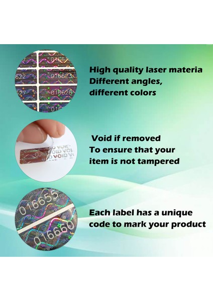 260 Adet 1x3 cm Holografik Güvenlik Sızdırmazlık Etiketi Garanti Geçersiz Etiketleri Benzersiz Seri Numarası ile Güvenli Gümüş Kurcalanmaya Açık Çıkartmalar (Yurt Dışından) fırsatları