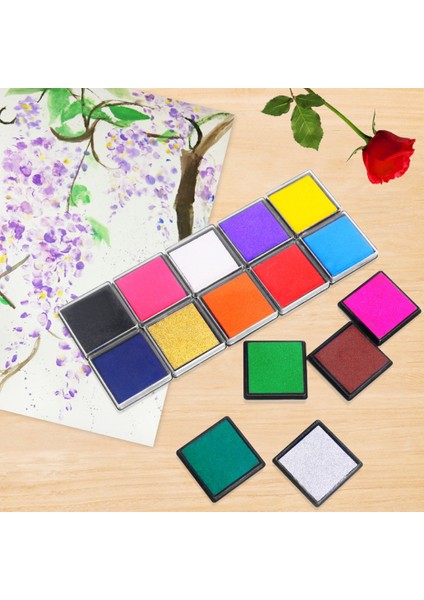 Mor Mini Mürekkep Pedleri Yağ Parmak Boyama Su Bazlı Inkpad Kauçuk Sanat Zanaat Pullar Baskı Çamur Aksesuarları El Işi (Yurt Dışından) fırsatları