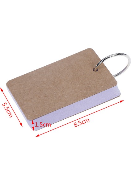 Sarı 1 Adet Çok Renkli Bağlayıcı Halkası Kolay Çevirme Flash Kart Kraft Kağıt Çalışma Kartları Boş Sayfalar Yer Işareti/dıy Tebrik Kartı/dizin Kartı (Yurt Dışından)