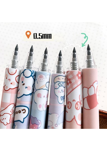 1 Rastgele Renk Kawaii Ebedi Kalem Kız Sevimli Okul Malzemeleri Sınırsız Yazma Öğrenci Kırtasiye Sihirli Kalem Hiçbir Mürekkep Sanat Sketchbook Hediyeler (Yurt Dışından) fırsatları