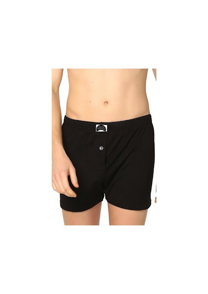 Gümüş-Havlu Bel Düz Penye Erkek Boxer(2'li Paket)