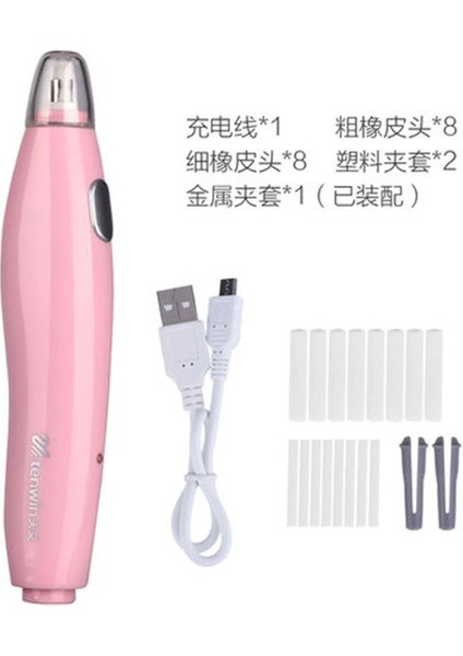 8305-PINK Profesyonel Sanat Çizimi Elektrikli Silgi/kauçuk Yüksek Işık Eskiz Silgisi Otomatik Silgi USB Şarjlı Silgi Elektrikli Kalem Lastiği (Yurt Dışından)