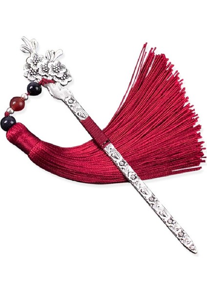 H 1 Adet Çin Tarzı Retro Metal Kitap Ayracı Püskül ile Yaratıcı Erik Kucak Kitap Ayracı Öğrenciler Kırtasiye Okul Ofis Tedarik Hediyeler (Yurt Dışından) fiyatları