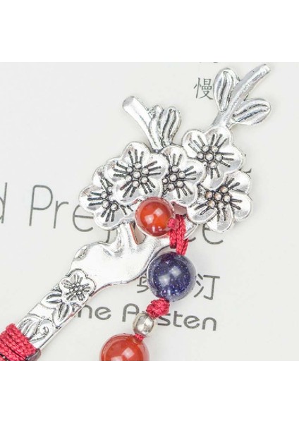 H 1 Adet Çin Tarzı Retro Metal Kitap Ayracı Püskül ile Yaratıcı Erik Kucak Kitap Ayracı Öğrenciler Kırtasiye Okul Ofis Tedarik Hediyeler (Yurt Dışından) indirimleri