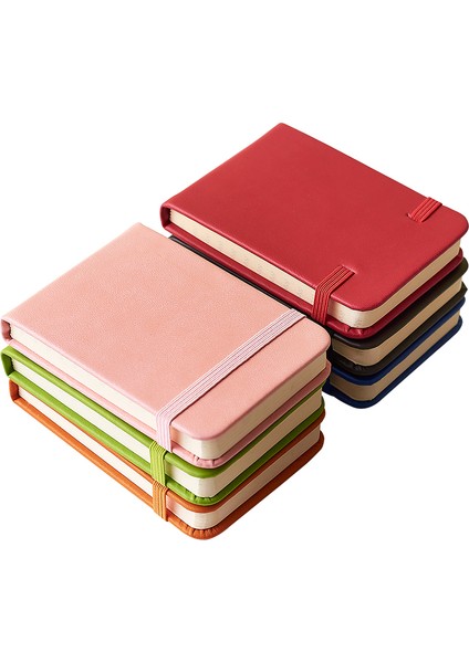 Siyah Cep Boyutunda Küçük Defter, Bloknot Pu Deri Kapak 46 Yaprak Boş Astarlı (Yurt Dışından)