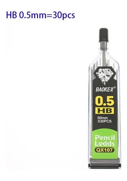 Hb 0.5mm 30 Adet/şişe, Otomatik Kurşun Kalem 2b 2h Hb Kalem Dolum 0.3 Mm/0.5 Mm/0.7mm/0.9 mm Kalem Dolum Öğrenci Yazma Ofisi (Yurt Dışından)