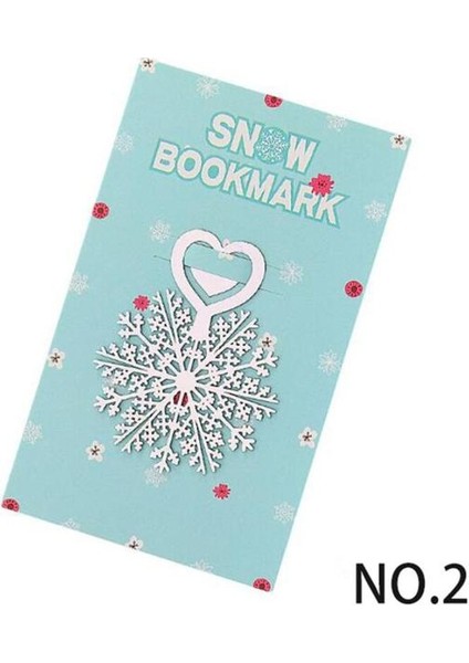 No.2 Kar Tanesi Yer Imleri Paslanmaz Çelik Mutlu Noeller Kitap Sayfası Işaretleyici Metal Çiçek Kitap Ayracı (Yurt Dışından)