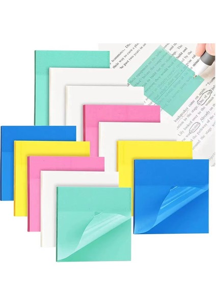 Proje 50 Sayfa 3*3 Inç Şeffaf Yapışkan Notlar Su Geçirmez Pet Not Temizle Yapışkan Notlar Kağıt Öğrenciler Not Defteri Yaratıcı Kırtasiye (Yurt Dışından)