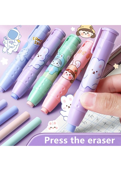 E Presleme Karikatür Kurşun Kalem Silgisi Kalem Tipi Sevimli Değiştirilebilir Kauçuk Çekirdek Okul Öğrenci Kauçuk Silgi Çocuk Hediyeler Ofis Arzı (Yurt Dışından) fırsatları