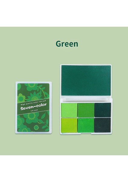 Yeşil 8 Stil Inkpad Mürekkep Damga Pedi Renkli Karikatür Zanaat Mürekkep Pedi Seti Dıy Komik Çalışma Parmak Izi Scrapbooking Aksesuarları (Yurt Dışından)